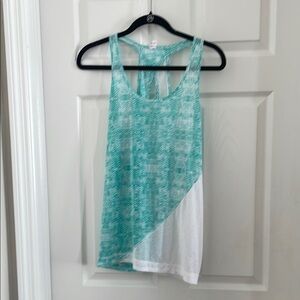 Soybu Women's Teal and White yoga Top
